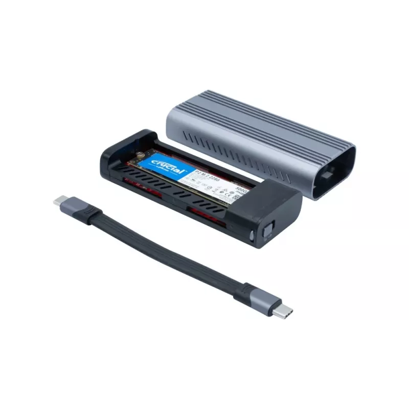 EXERTIS CONNECT M.2 SSD korpusas, USB4/Thunderbolt 4 40Gbps Type-C, M.2 NVMe/PCIe SSD 924640