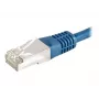 EXERTIS CONNECT Cat6a F/UTP komutacinis kabelis, 0,15 m, mėlynas, 10 Gbps, LSZH, plonas snagless apsauginis antgalis 859515