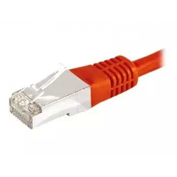 EXERTIS CONNECT Cat6a F/UTP komutacinis kabelis, 3 m, raudonas, 10 Gbps, su plonu apsauginiu lankstu 859536