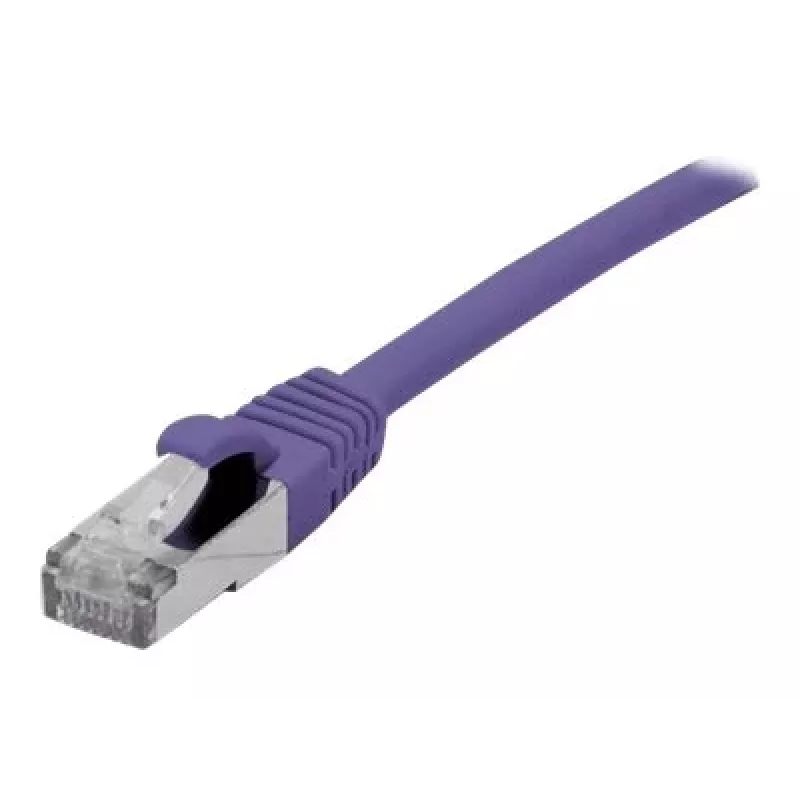 EXERTIS CONNECT Cat 6A S/FTP komutacinis kabelis, violetinės spalvos, 20 m, plonas snagless, 10 Gbps 858524