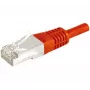EXERTIS CONNECT Cat.6a F/UTP komutacinis kabelis, raudonas, 0,5 m, 10 Gbps, plonas snagless apsauginis antgalis 859532