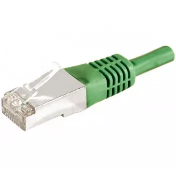 EXERTIS CONNECT Cat.6a F/UTP komutacinis kabelis, 5m, žalias, 10Gbps, plonas snagless 859552