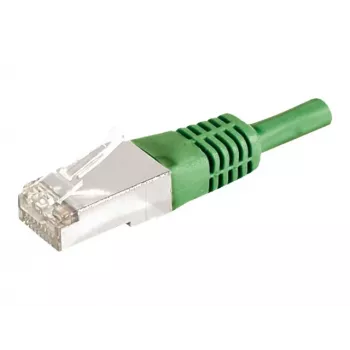 EXERTIS CONNECT Cat.6a F/UTP komutacinis kabelis, 7,5 m, žalias, 10 Gbps, LSZH, plonas snagless apsauginis dangtelis 859553