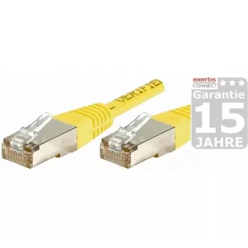 EXERTIS CONNECT Cat.5e F/UTP komutacinis kabelis, 0,3 m, geltonas 857090