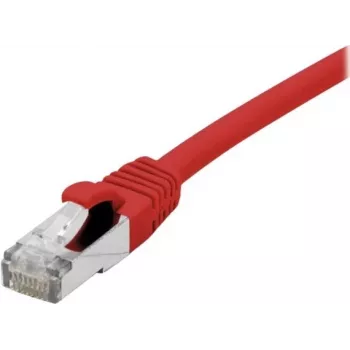 EXERTIS CONNECT Cat 6A S/FTP komutacinis kabelis, raudonas, 0,5 m, plonas snagless apsauginis antgalis 858467