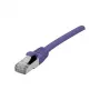 EXERTIS CONNECT Cat 6A S/FTP komutacinis kabelis, violetinės spalvos, 15 m, plonas snagless boot, 10 Gbps 858523