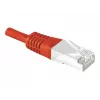 EXERTIS CONNECT Cat.6a F/UTP komutacinis kabelis, raudonas, 15 m, 10 Gbps, plonas snagless apsauginis dangtelis 859540