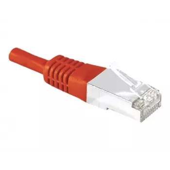 EXERTIS CONNECT Cat.6a F/UTP komutacinis kabelis, raudonas, 15 m, 10 Gbps, plonas snagless apsauginis dangtelis 859540