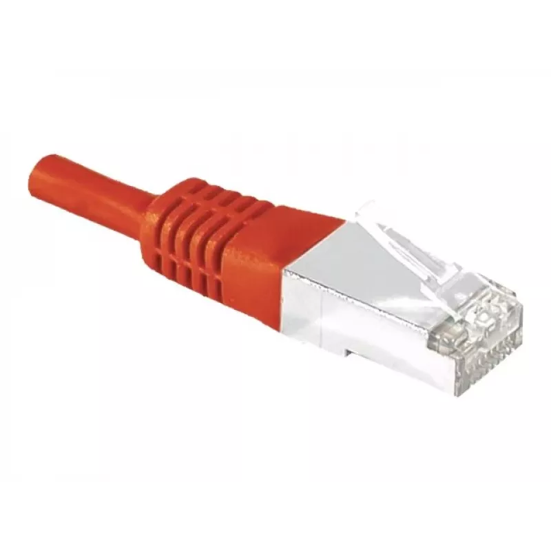 EXERTIS CONNECT Cat.6a F/UTP komutacinis kabelis, raudonas, 15 m, 10 Gbps, plonas snagless apsauginis dangtelis 859540