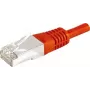 EXERTIS CONNECT CAT.6a F/UTP komutacinis kabelis, raudonas, 20 m, 10 Gbps, RJ45, plonas įtempimo mažinimo gaubtas 859541