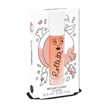 Nailmatic Kids roll-on lūpų blizgesys abrikosų spalvos 6,5 ml - drėkinantis veganiškas vaikų lūpų blizgesys su abrikosų kauliukų aliejumi ir vitaminu E