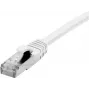 EXERTIS CONNECT Cat 6A S/FTP komutacinis kabelis, baltas, 0,3 m, plonas apsauginis antgalis 858498