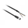 TMSS GERMANY Telemechanique Sensors M12 kištukinis tiesus PUR kabelis 5m 4 kontaktų XZCP1141L5
