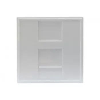 EXERTIS CONNECT Dexlan montavimo plokštelės įdėklas 45 x 45 mm 1 Keystone moduliui, signalinė balta RAL 9003 (911722)