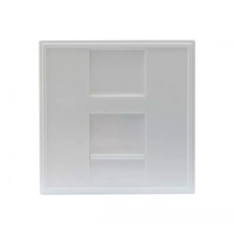 EXERTIS CONNECT Dexlan montavimo plokštelės įdėklas 45 x 45 mm 1 Keystone moduliui, signalinė balta RAL 9003 (911722)