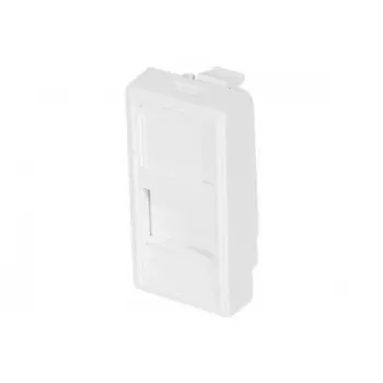 Exertis Connect Dexlan modulinis tuščias įėjimas 45 x 22,5 mm, skirtas 2 x RJ45 Keystone, įleidžiamas, RAL 9003 signalinė balta, 911731