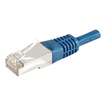 EXERTIS CONNECT Cat.6a F/UTP Ethernet komutacinis kabelis, 5 m, mėlynas, 10 Gbps, LSZH, plonas snagless apsauga 859522