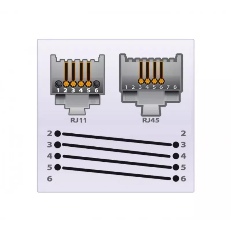 EXERTIS CONNECT telefono kabelis, juodas, 5,0 m (EXC911737)