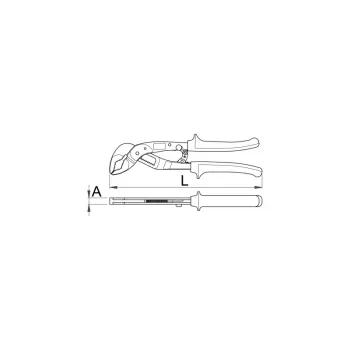 Automatinės vandens siurblio replės 240 mm Hypo Unior