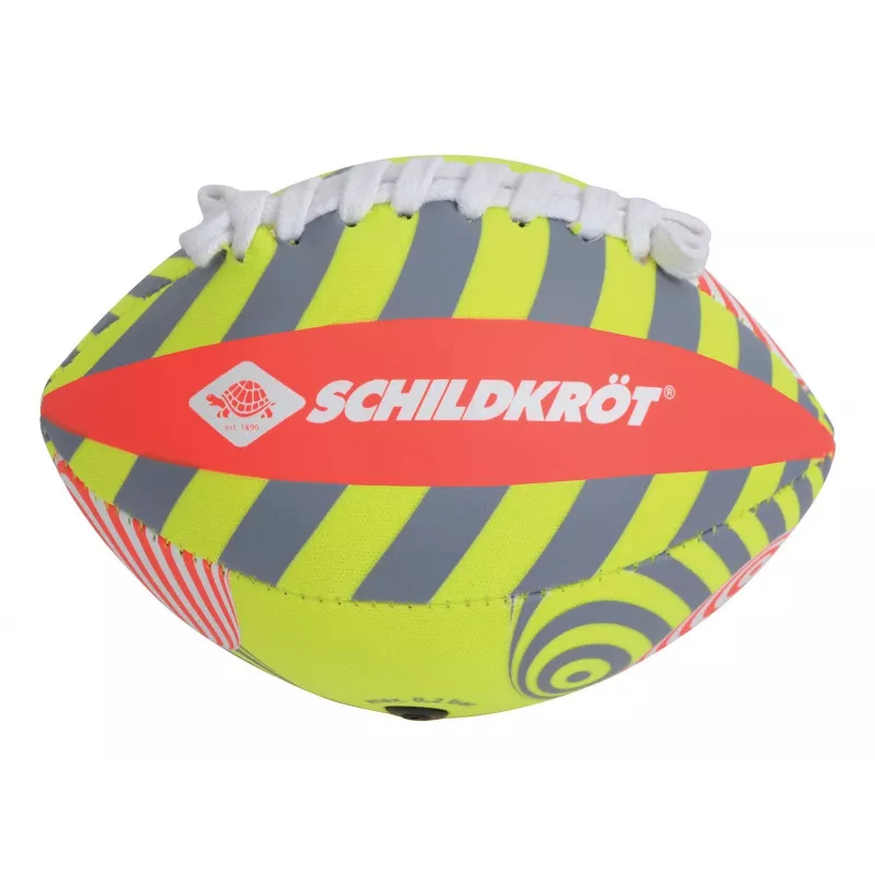 SCHILDKROT Neopreno mini amerikietiškas futbolo kamuolys, 2 dydis, minkštas tekstilės paviršius, atsparus sūriam vandeniui, 1 vnt. (970346)