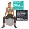 SCHILDKROT gimnastikos kamuolys 65 cm, sidabrinis, anti-burst 960156