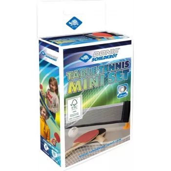 DONIC SCHILDKRÖT mini stalo teniso rinkinys - 2 FSC raketės (140 x 90 mm), kamuoliukas, tinklelis 788460