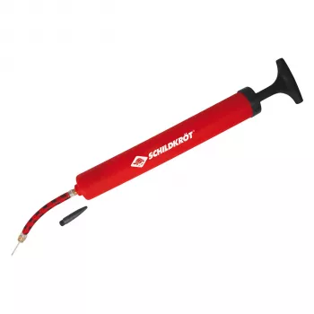 SCHILDKROT kamuolių siurblys 300 mm raudonas plastikinis su oro žarna ir 2 adapteriais 970989