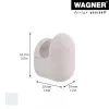 Wagner design yourself PILL sieninis kabliukas, pilkas, 1 kabliukas, tvirtinimas varžtais, plastikinis 17041321