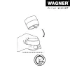 Wagner Design Yourself EH 5222 permatomas savaiminio klijavimo durų stabdiklis, 40 mm skersmens, 22 mm aukščio 15522211