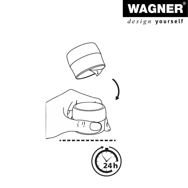 Wagner Design Yourself EH 5222 permatomas savaiminio klijavimo durų stabdiklis, 40 mm skersmens, 22 mm aukščio 15522211