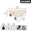 Wagner design yourself transportavimo ritinys MM 1313 beržo 140 x 140 x 43 mm, 100 kg apkrova, 4 pasukamosios ratukės 20131301