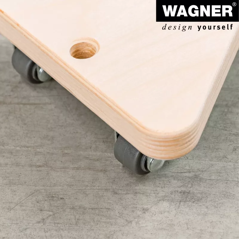 Wagner design yourself transportavimo ritinys MM 1313 beržo 140 x 140 x 43 mm, 100 kg apkrova, 4 pasukamosios ratukės 20131301