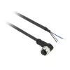 TMSS GERMANY Telemechanique Sensors M12 moteriškos jungties iš anksto sujungtas kabelis, 4 kontaktų, 5 m PUR, juodas, tiesus, IP67/IP65/IP69K, 4 A, 250 V AC/DC, OsiSense XZ serija - XZCP0666L5