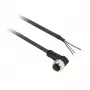 TMSS GERMANY Telemechanique Sensors M12 moteriškos jungties iš anksto sujungtas kabelis, 4 kontaktų, 5 m PUR, juodas, tiesus, IP67/IP65/IP69K, 4 A, 250 V AC/DC, OsiSense XZ serija - XZCP0666L5