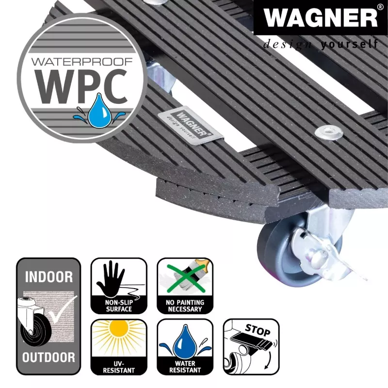 WAGNER Multi Roller WPC anth100 buitinės technikos ritinėlis 100 kg apvalus 20052501