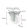 Wagner design yourself Transportgeraete-Bockrolle RO 8500 silber (4850001) fiksuotas ratukas 80 mm, 100 kg