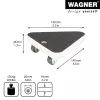 Wagner design yourself Transport Roller MM 1314 ruda, 140 x 140 x 43 mm, iki 100 kg (20131401)