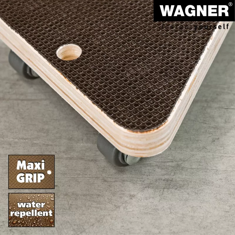Wagner design yourself Transport Roller MM 1314 ruda, 140 x 140 x 43 mm, iki 100 kg (20131401)