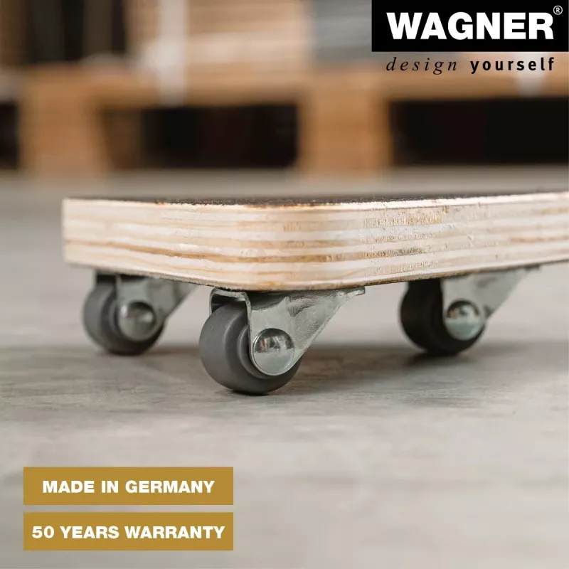 Wagner design yourself Transport Roller MM 1314 ruda, 140 x 140 x 43 mm, iki 100 kg (20131401)