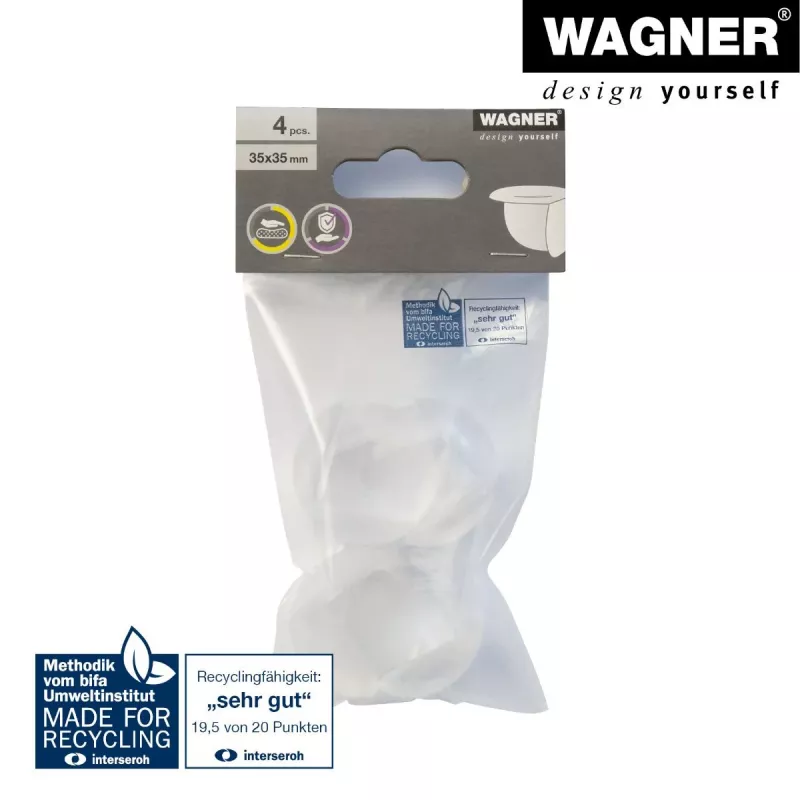 Wagner design yourself EH 2135 apsauginiai kampų dangteliai iš plastiko Ø 3,5 cm, 4 vnt. (15213599)