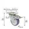 Wagner design yourself pasukamas ratukas RO 7600 pilkas 75 mm (4760001)