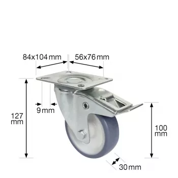 Wagner design yourself pasukamas ratukas RO 7600 pilkas 75 mm (4760001)