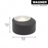 Wagner Design Yourself EH 5181 grindų durų ribotuvas, cinko lydinio su guminiu amortizatoriumi, matinis nikelis, 50 mm 15518111