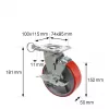 Wagner design yourself sunkiasvoris pasukamasis ratukas RO 0115 raudonas 100 mm 150 kg 4011501