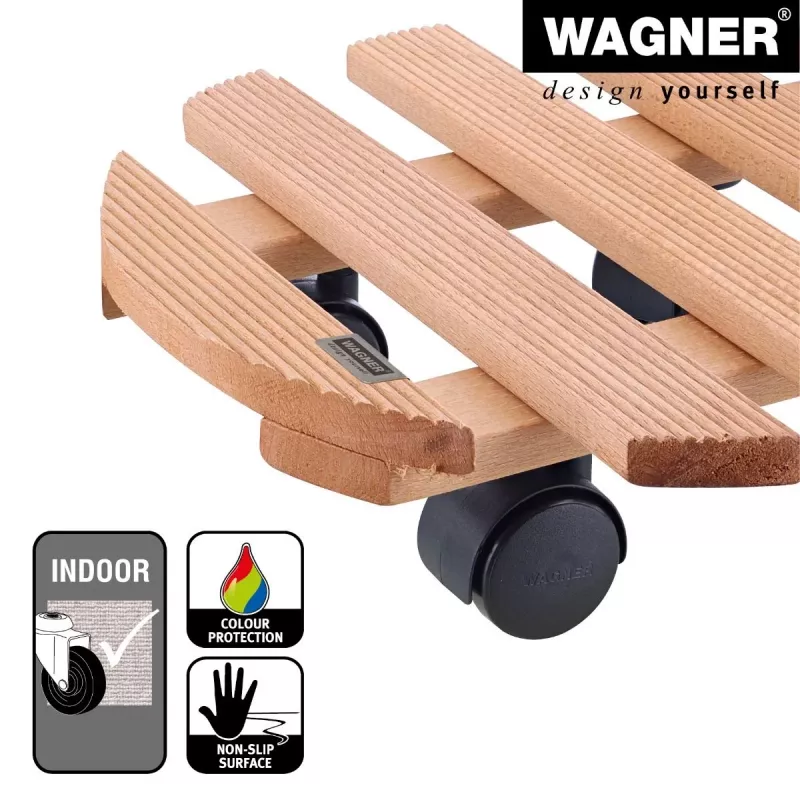 WAGNER Multiroller Country kaštonų spalvos apvalus augalų vežimėlis 20018201