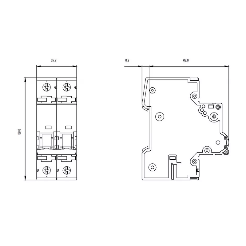 SIEMENS 5SY4506-7 4 polių 6A C charakteristikos automatinis jungiklis 6kA