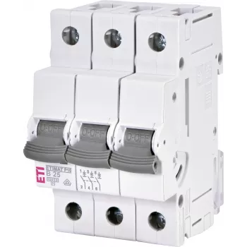 ETI ETIMAT P10 3 polių B25 25A 10kA automatinis jungiklis, 415V AC/DC