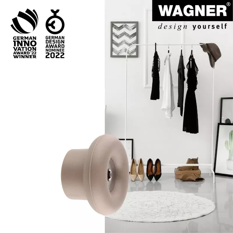 Wagner design yourself DOT drabužių kablys, taupe, 1 kablys, cinko lydinio liejimas, montuojamas varžtais 17022121