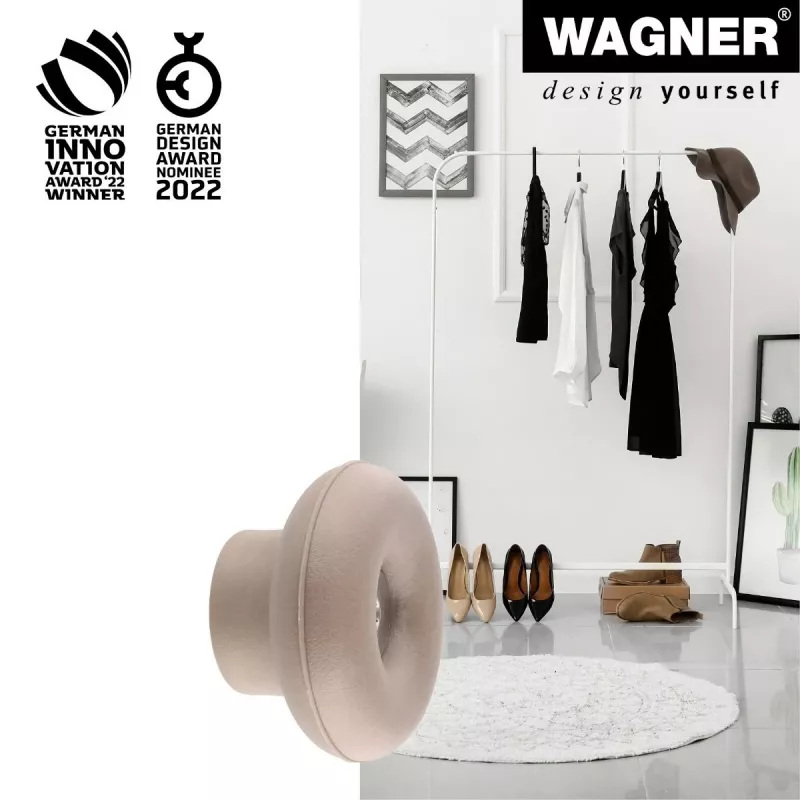 Wagner design yourself DOT GH 0222 drabužių kabykla, 1 kabliukas, taupe spalvos, 40 mm, plastikas 17022221