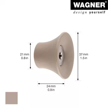 Wagner design yourself TULIP drabužių kablys, taupe spalvos, 1 kablys, cinko lydinio, sieninis, 10 kg apkrova 17032121